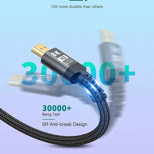 Câble HDMI 2.1 mâle vers mâle 8K/4K 1 mètre par Fire Electronics
