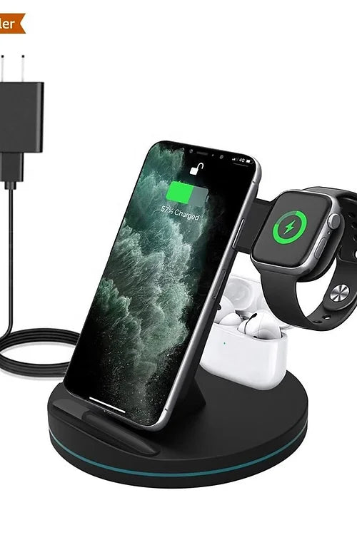 Lot de 2 supports de charge magnétiques sans fil, 3 en 1 pour Apple